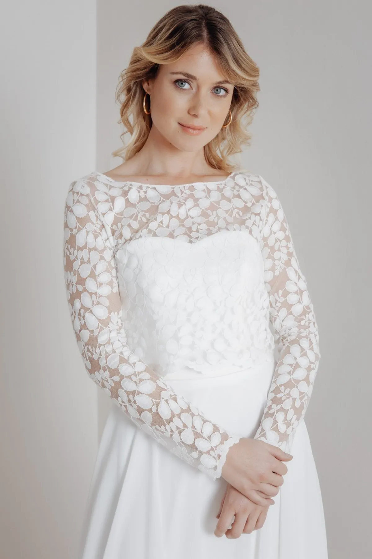 Spitzentop aus Botanik-Spitze für die Hochzeit – Norine<noni Sale