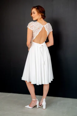 Standesamt-Brautkleid mit Rückendetail – Nelie noni One<Rembo Styling Online