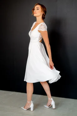 Standesamt-Brautkleid mit Rückendetail – Nelie noni One<Rembo Styling Online