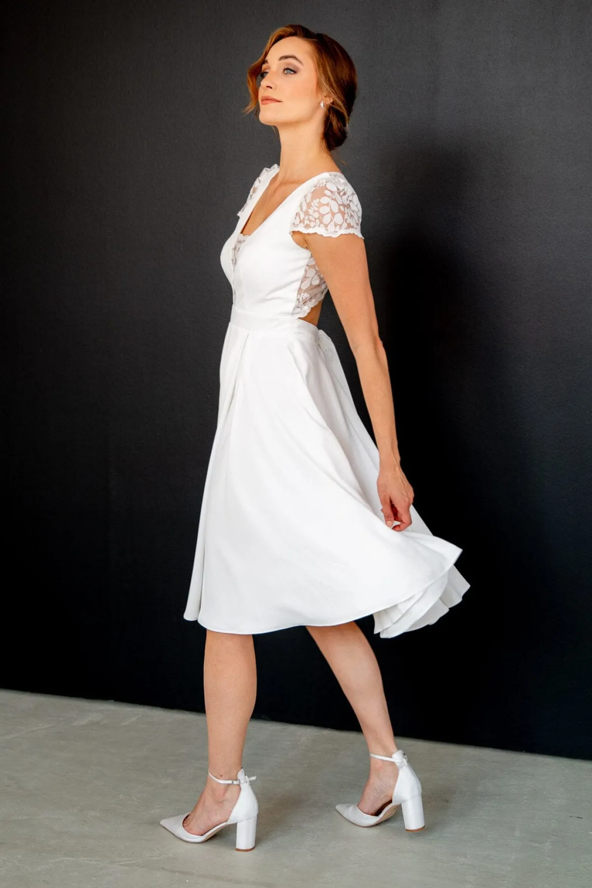 Standesamt-Brautkleid mit Rückendetail – Nelie noni One<Rembo Styling Online