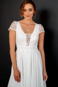 Standesamt-Brautkleid mit Rückendetail – Nelie noni One<Rembo Styling Online