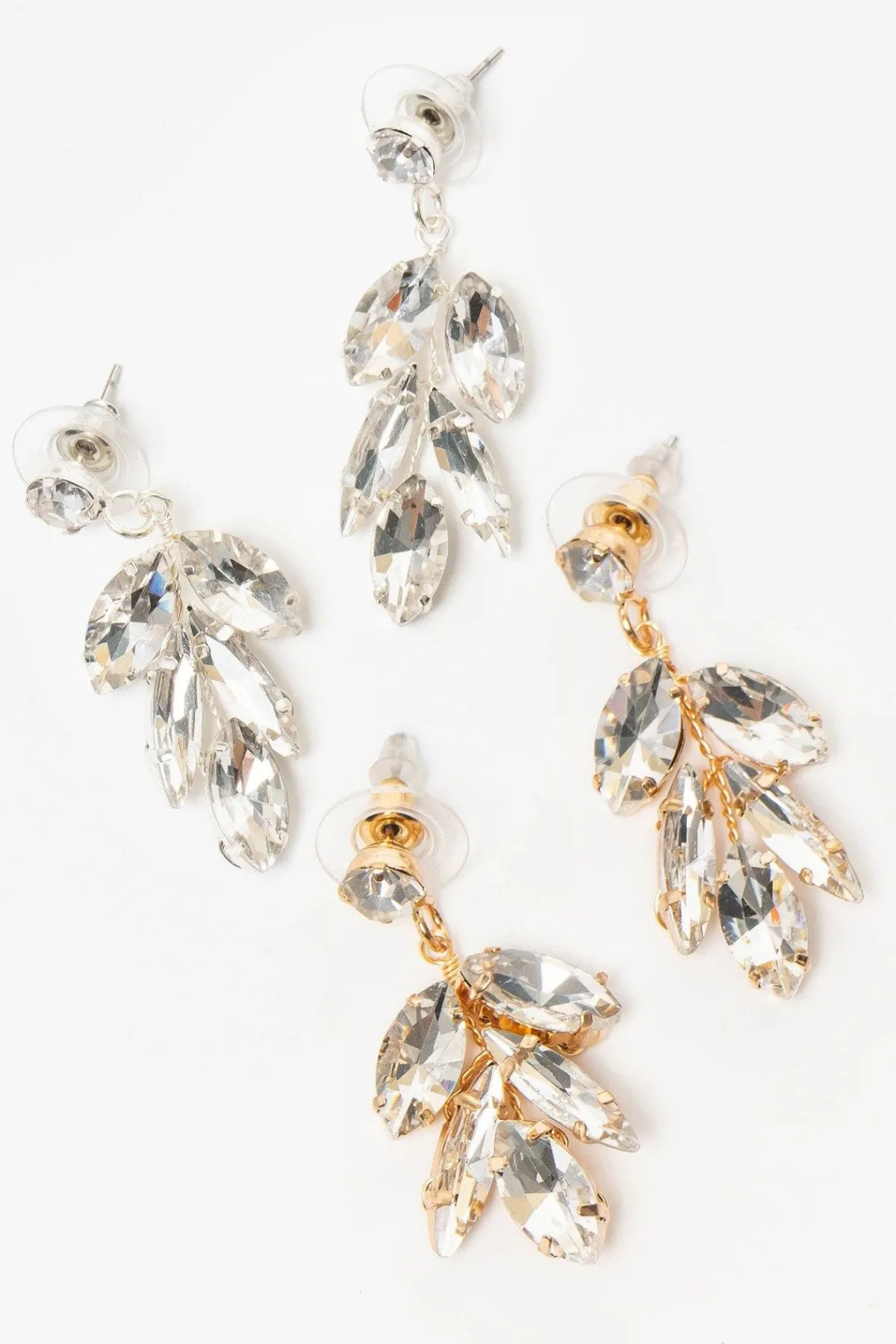 Strass-Ohrstecker für die Hochzeit<La Chia Online