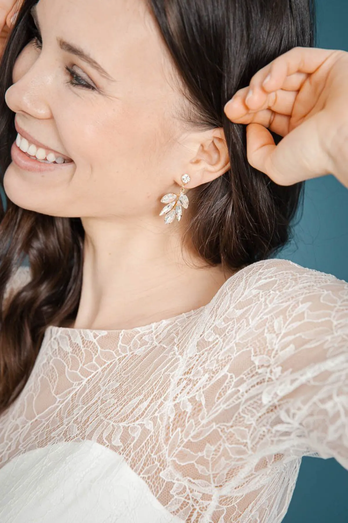 Strass-Ohrstecker für die Hochzeit<La Chia Online