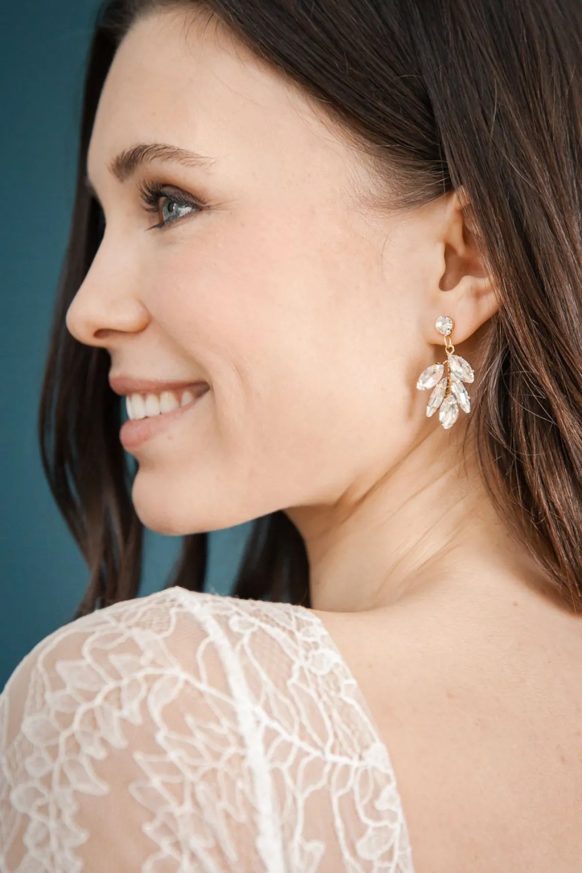 Strass-Ohrstecker für die Hochzeit<La Chia Online
