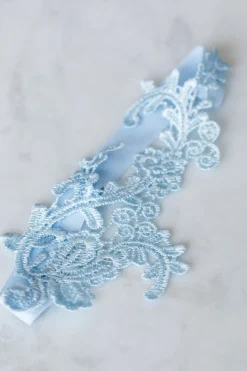 Strumpfband in Blau, mit Spitze – Tempête<Davie & Chiyo Outlet