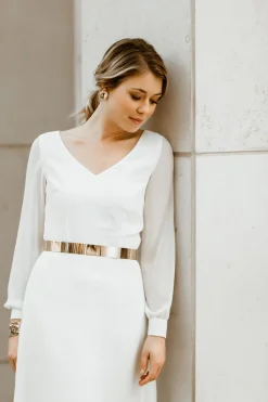 Stylisher Brautgürtel aus goldfarbenem Metall<forever & eva Best