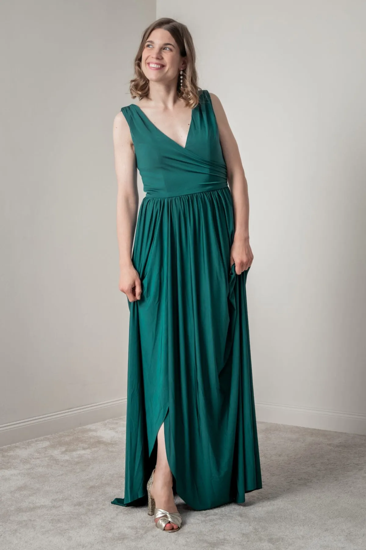 Tiefgrünes Brautjungfernkleid |<Eliza & Ethan Hot