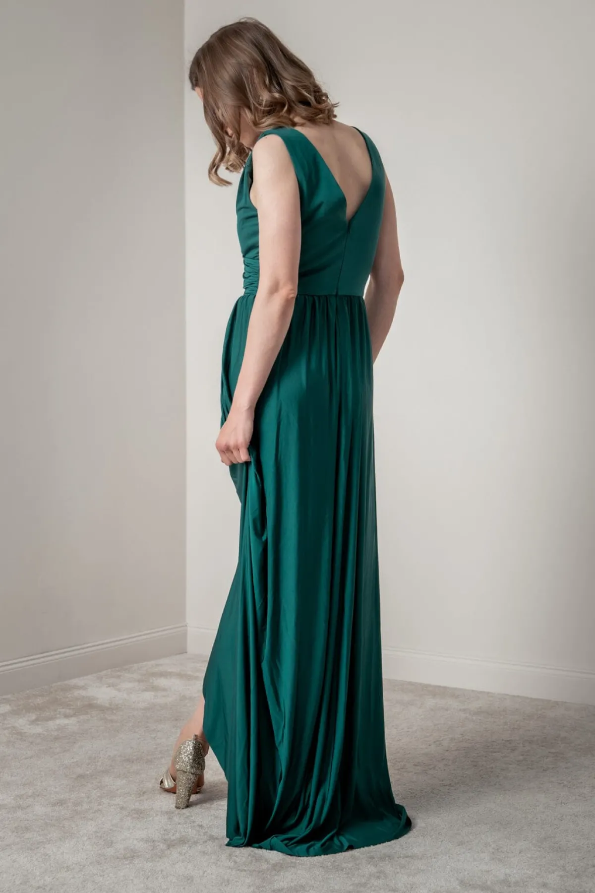 Tiefgrünes Brautjungfernkleid |<Eliza & Ethan Hot