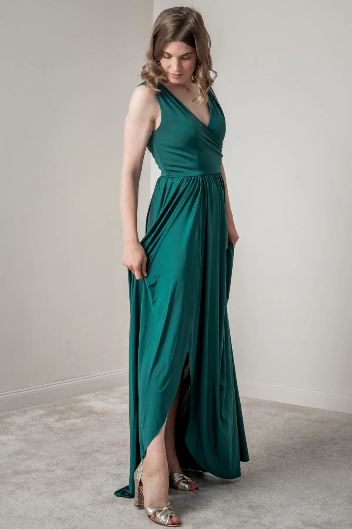 Tiefgrünes Brautjungfernkleid |<Eliza & Ethan Hot