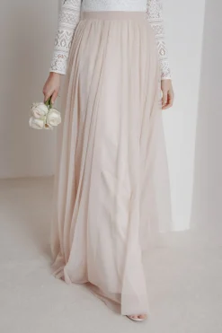 Tüllrock aus fließendem Softtüll in Blush - India<noni Sale