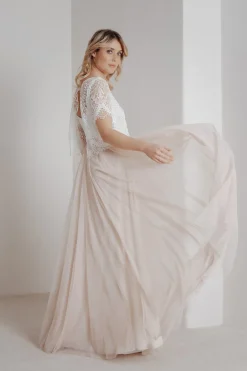 Tüllrock aus fließendem Softtüll in Blush - India<noni Sale