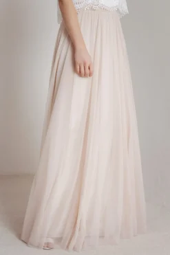 Tüllrock aus fließendem Softtüll in Blush - India<noni Sale