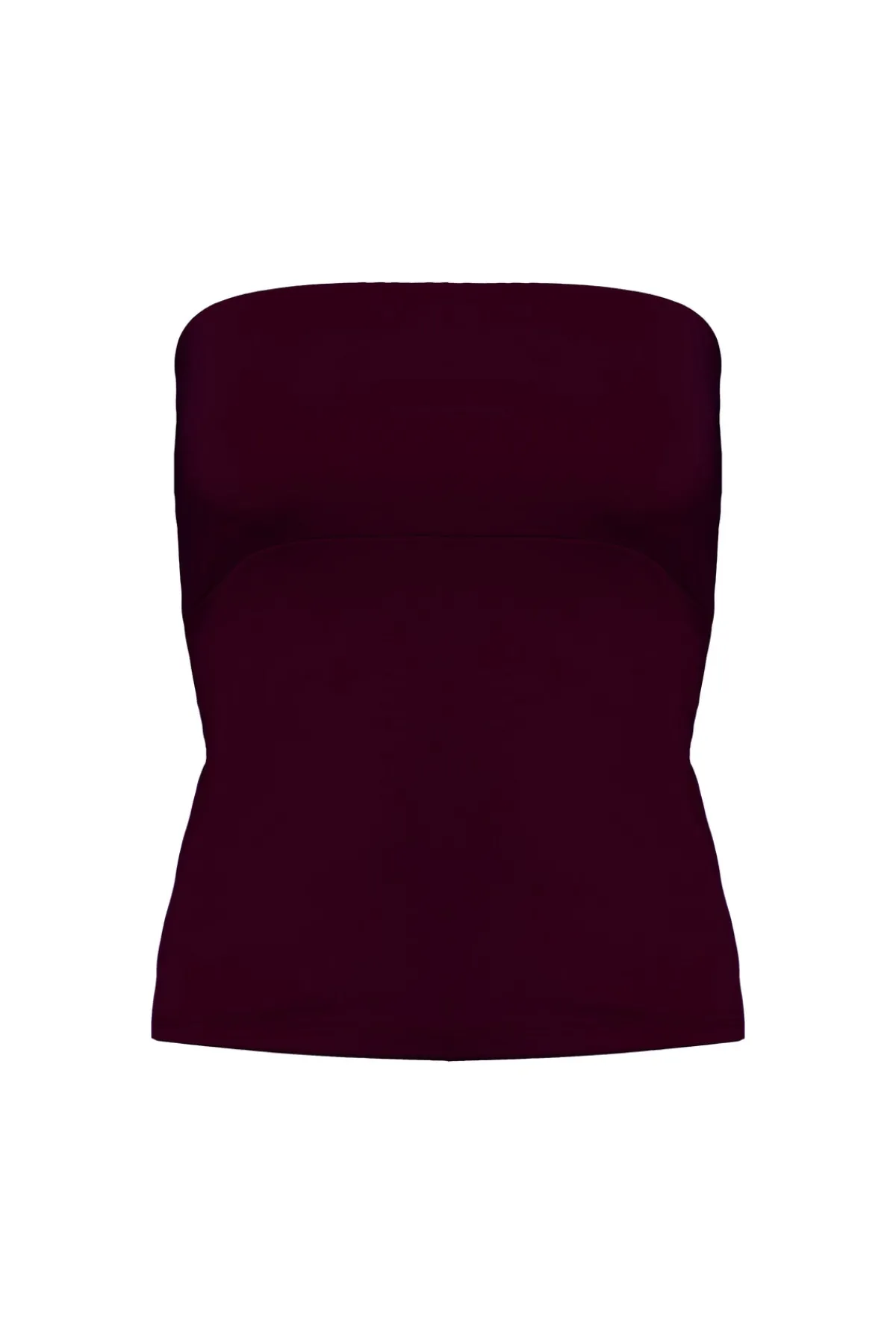 Tube-Top in Weinrot – Long Jersey Bandeau Bordeaux<twobirds Best