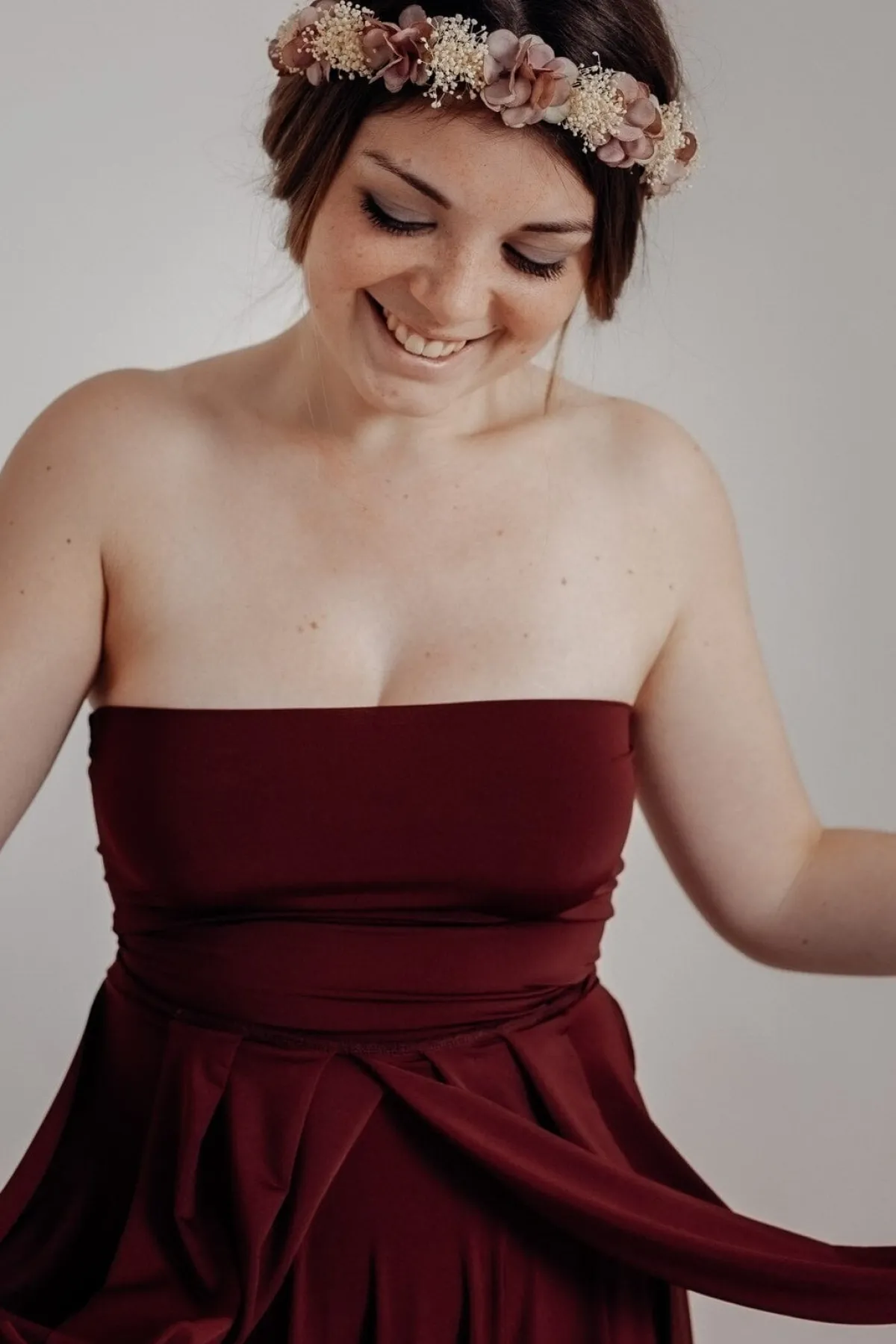 Tube-Top in Weinrot – Long Jersey Bandeau Bordeaux<twobirds Best