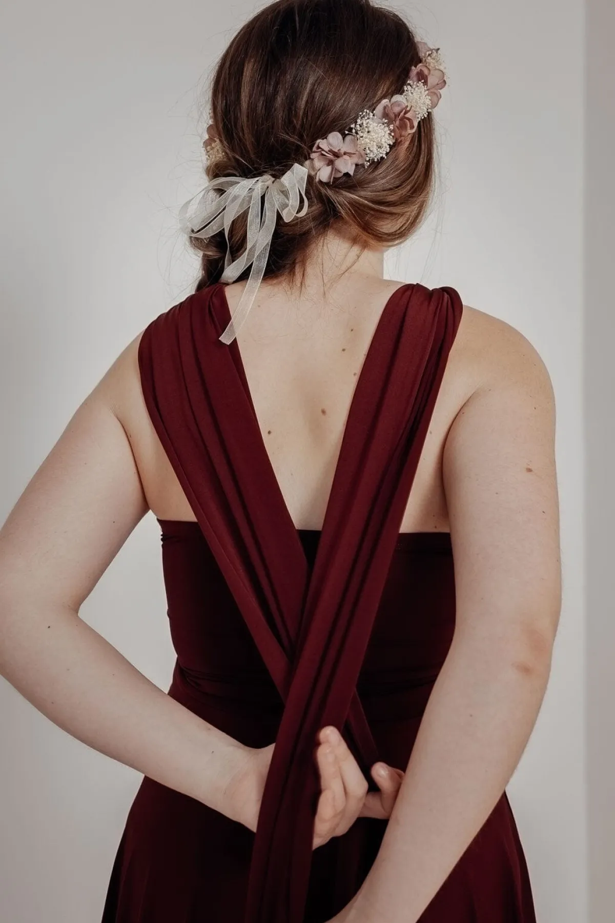 Tube-Top in Weinrot – Long Jersey Bandeau Bordeaux<twobirds Best