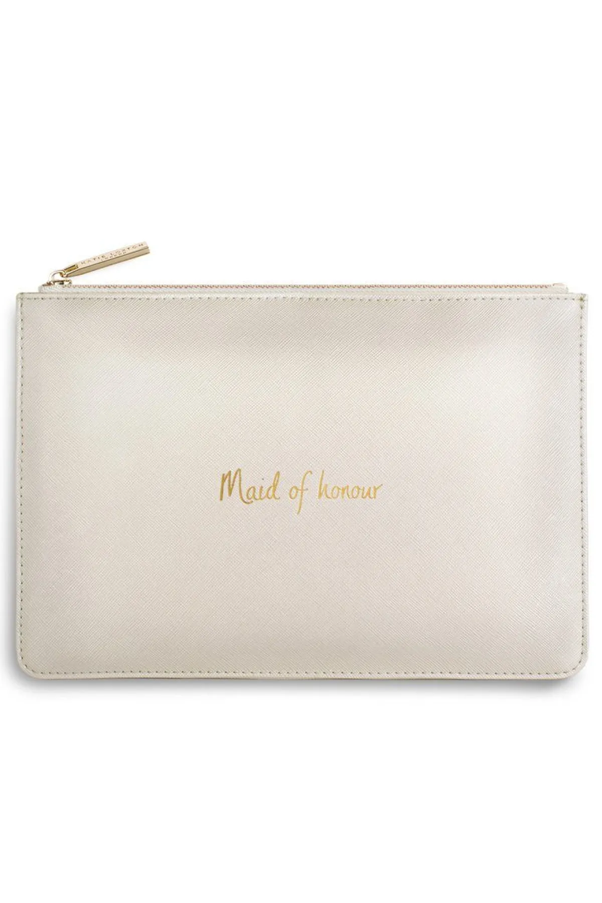 Vegane Clutch mit goldenem Schriftzug "Maid of honour" –<Katie Loxton Hot