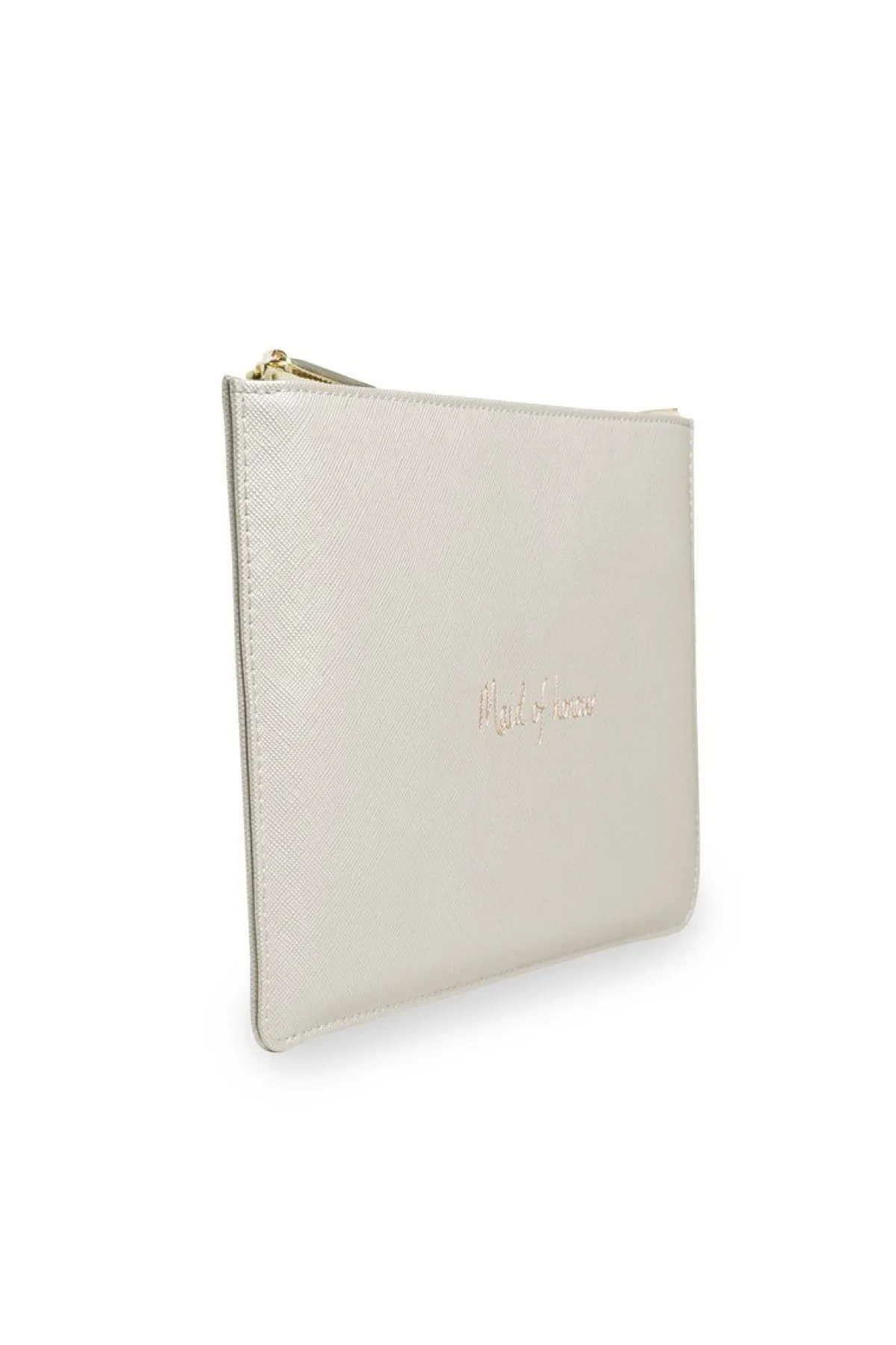 Vegane Clutch mit goldenem Schriftzug "Maid of honour" –<Katie Loxton Hot