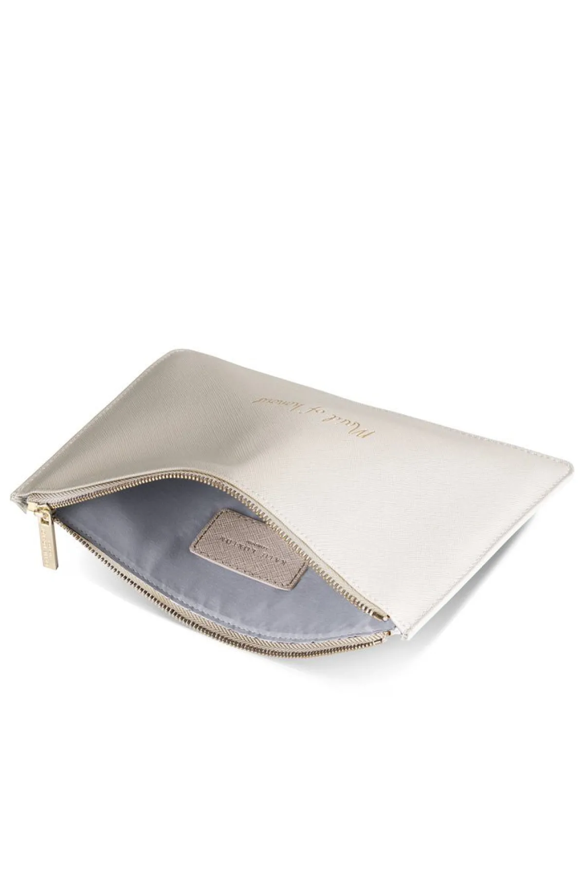 Vegane Clutch mit goldenem Schriftzug "Maid of honour" –<Katie Loxton Hot