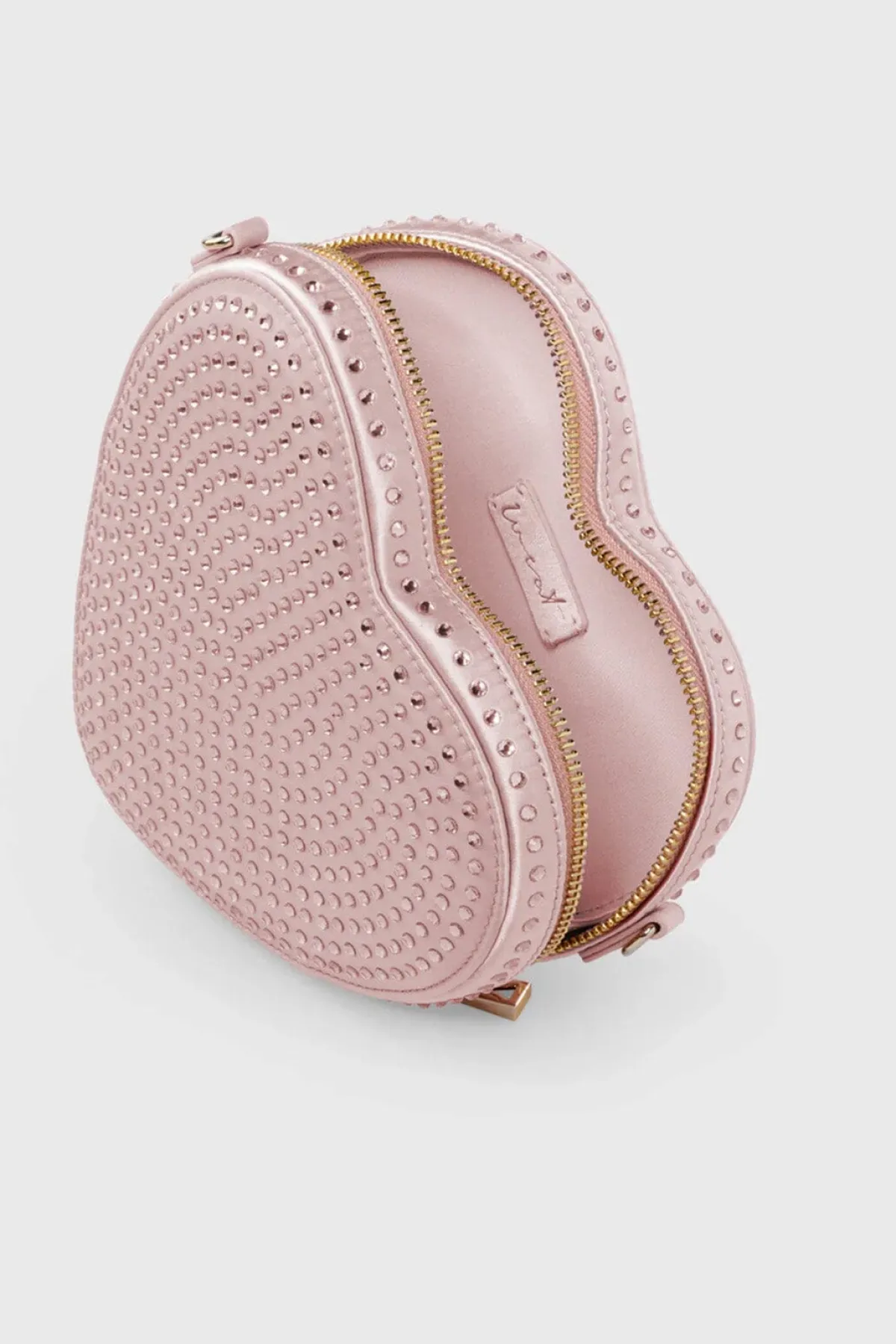 Verzierte Tasche – Big Heart Bag Crystal Rosé Silk |<Weat Best
