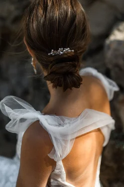 Vintage Braut Haarkamm mit Perlen und Strass<La Chia Online