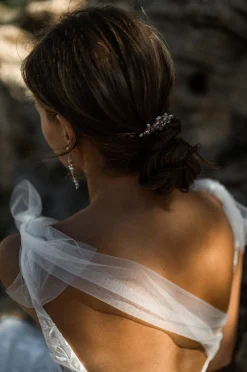 Vintage Braut Haarkamm mit Perlen und Strass<La Chia Online