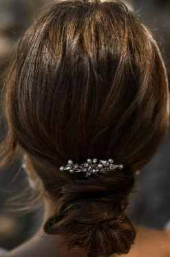 Vintage Braut Haarkamm mit Perlen und Strass<La Chia Online