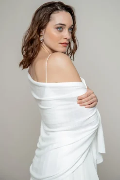 Weiche Braut Stola in Ivory<Poirier Discount