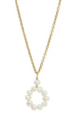 Zarte Braut Halskette mit rundem Perlen Anhänger – Circle Of Love<Juvelan Discount