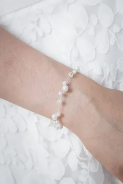 Zweireihiges Armband mit Perlenverzierung<Weise Sale