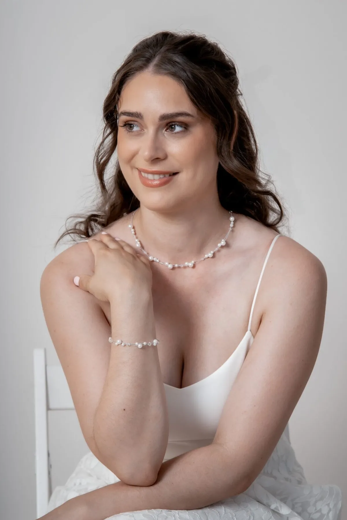 Zweireihiges Armband mit Perlenverzierung<Weise Sale